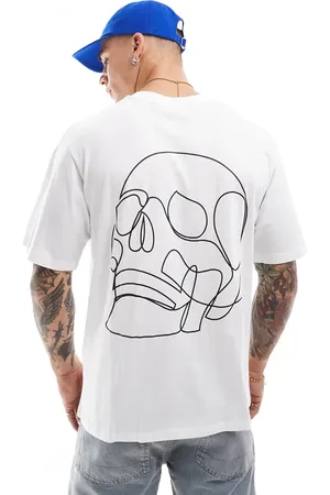 JACK & JONES Oversized t-shirt with skull back print in