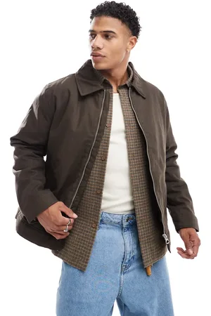 JACK & JONES Cotton padded carpenter jacket with collar in
