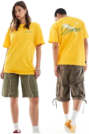 PUMA Terrace back print t-shirt in and green