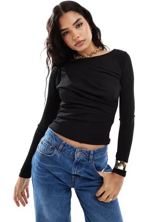 Pretty Lavish Gathered jersey top in