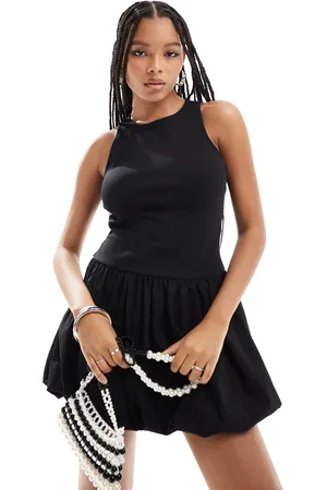 MANGO Puffball mini dress in