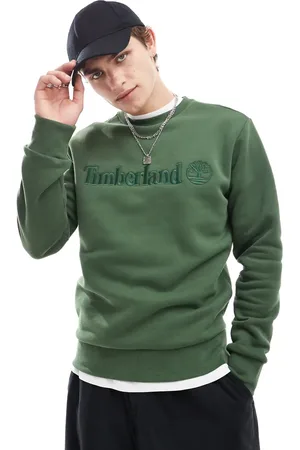 Timberland Embroidered script logo sweatshirt in dark