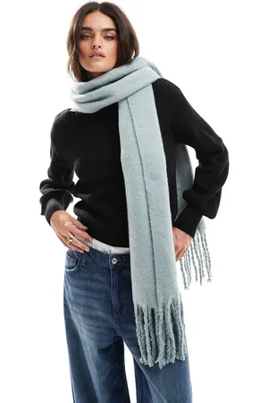 Object Soft chunky tassel scarf in slate