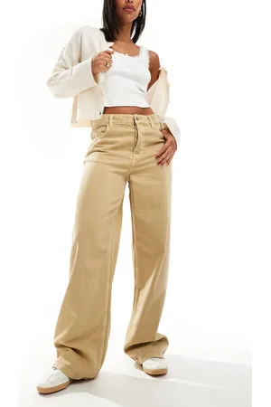 MANGO Slouchy straight leg jeans in wash