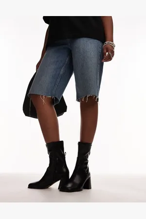 Topshop Penny round toe block heeled ankle boots in
