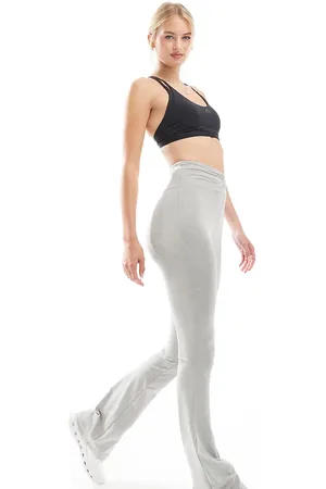 ASOS Tall ruched front high waist slim kick flare leggings in marl
