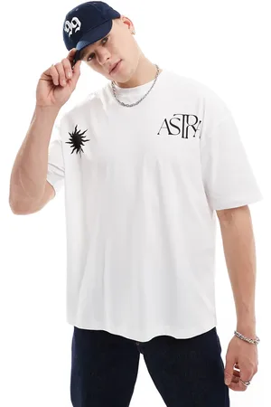 ASOS Oversized t-shirt in black with celestial front print