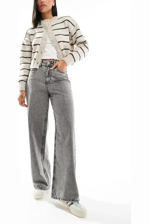 JJXX Tokyo high waisted wide leg jeans in acid wash