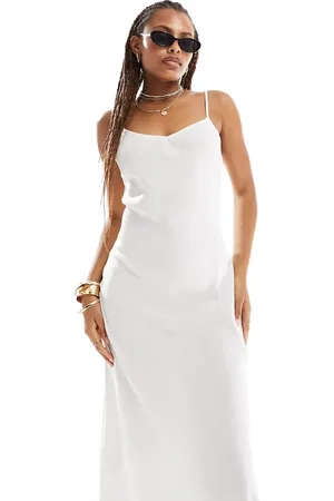 Cotton On Cotton On 90s cami maxi slip dress in linen look