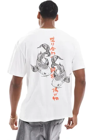 JACK & JONES Oversized t-shirt with carp backprint in