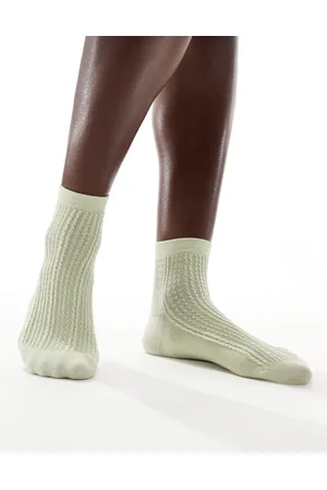 Sui Ava Sofie pointelle ankle socks in matcha