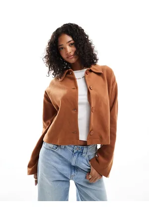 ASOS Supersoft boxy cardigan in tan