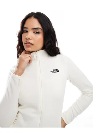 The North Face Glacier full zip logo fleece in off