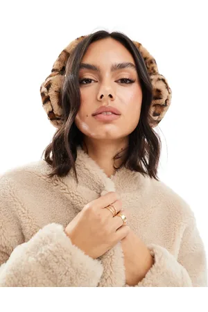 My Accessories Faux fur ear muffs in leopard print