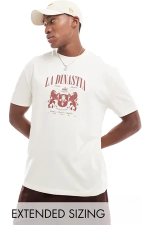 ASOS Relaxed t-shirt in off with front print