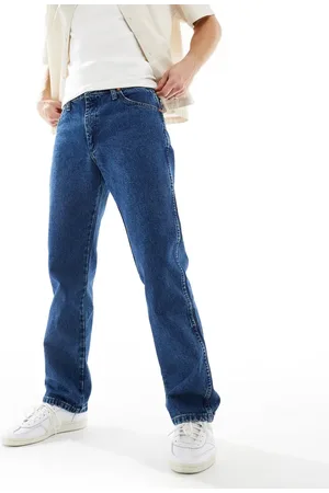 Wrangler 13MWZ original cowboy straight fit jeans in mid wash