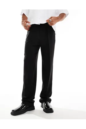 ASOS Smart high waist straight leg trousers in shimmer