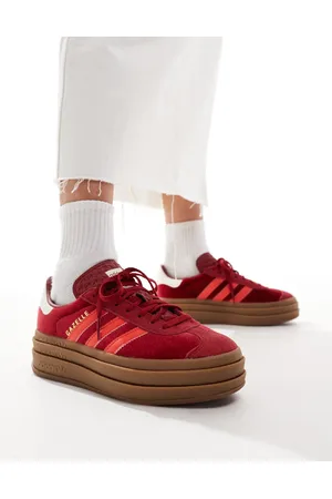 adidas Gazelle Bold trainers in burgundy velvet