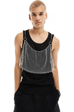 ASOS Mesh harness with crystals in