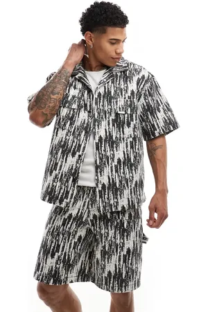 Sixth June Co-ord abstract print oversized shirt in