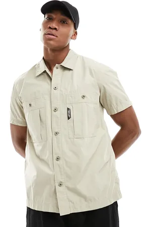 Marshall Artist Double pocket short sleeve shirt in beige