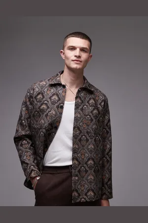 SELECTED Overshirt in jacquard print