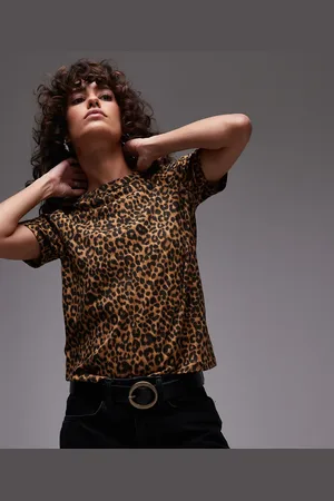 MANGO Leopard print t-shirt in