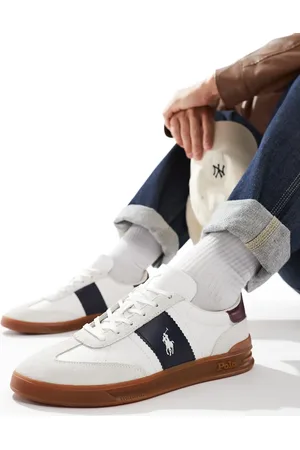 Ralph Lauren Heritage Aera trainer with gumsole in and navy