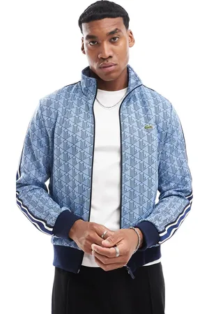Lacoste Zip track jacket in monogram print