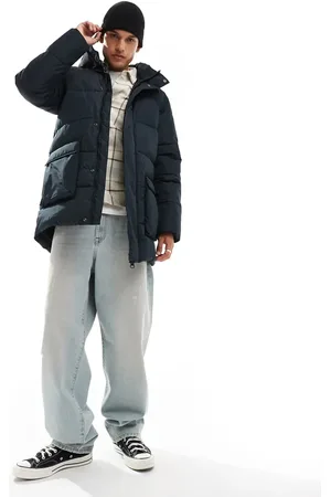 Lee Longline hooded puffer jacket in