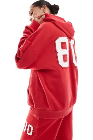 PACSUN 80 motif zigzag hoodie in true