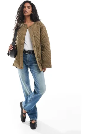 Y.A.S Quilted jacket in khaki - KHAKI