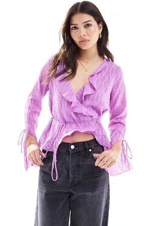 SCALPERS Ruffle shirt in lilac
