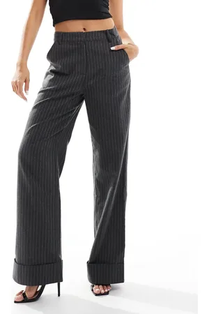 Kaiia Flared trousers in pinstripe