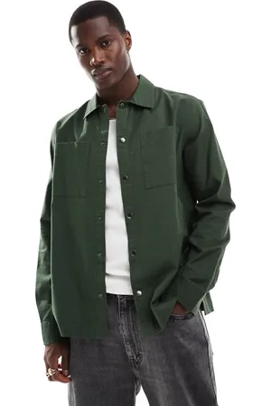 New Look Ripstop shacket in dark