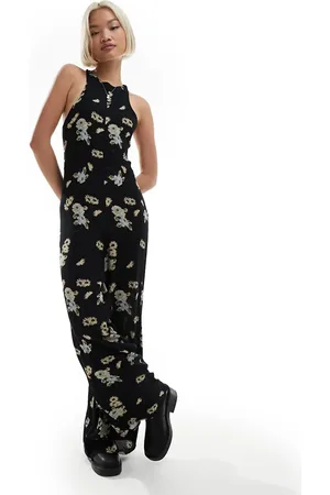 Reclaimed Sleeveless jumpsuit in floral