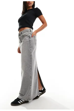 Cotton On Cotton On denim maxi skirt in ash