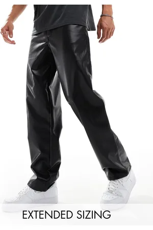 ASOS Baggy leather look trousers in