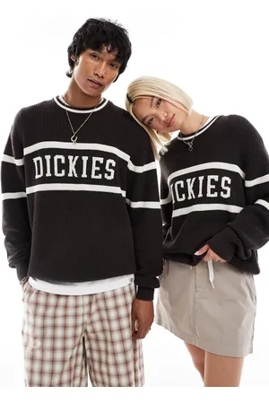 Dickies Melvern knitted sweater in dark and off white - exclusive to ASOS