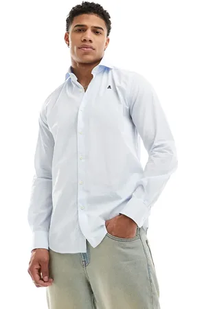 SCALPERS Sport shirt in white stripes