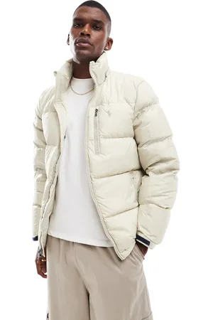 Ralph Lauren Icon logo detatchable hood down puffer jacket in beige