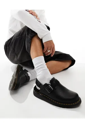 Dr. Martens Jorge II fur lined mules in leather
