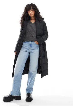 Threadbare Maxi belted puffer coat in