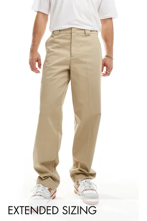 ASOS Workwear chino with wide belt loops in stone