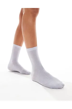 VERO MODA Shiny yarn socks in pale lilac