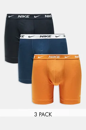 Nike Everyday Cotton Stretch 3 pack boxer brief in black/blue/orange