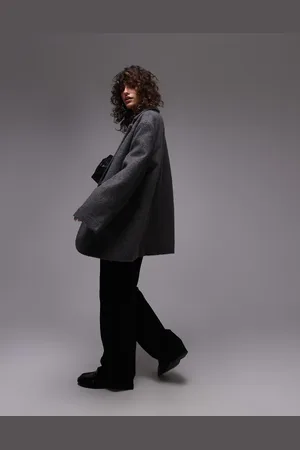 Topshop Brushed wool look blazer coat in