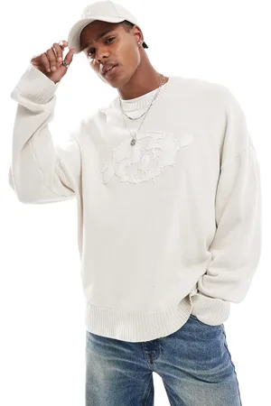 Weekday Jose graphic sweater in washed
