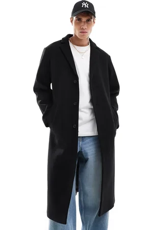 ASOS Regular fit wool look overcoat in