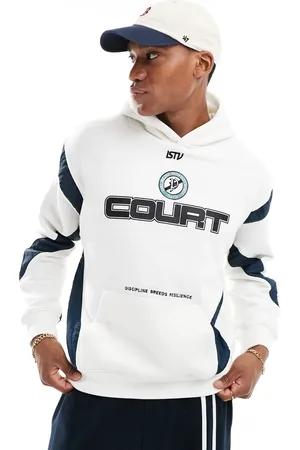 Bershka Retro panelled hoodie in